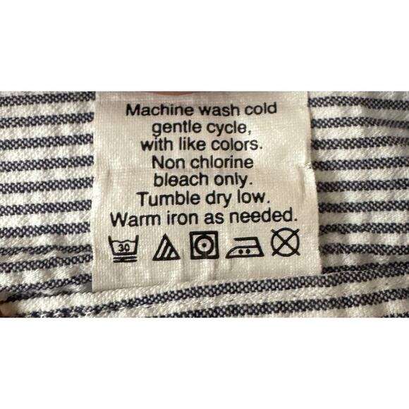 J. Crew Men's Slim Fit Cotton Oxford Shirt in Navy Stripe Size L - Picture 8 of 8